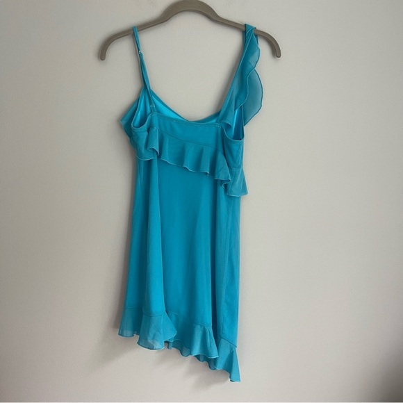 Forever 21 Turquoise Ruffle Mini Dress - Picture 3 of 4